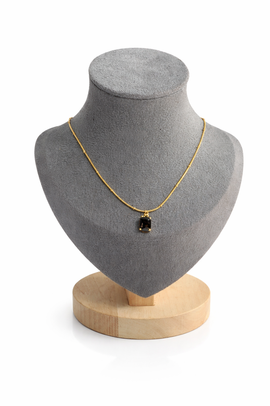 Minimal Black Stone Pendant