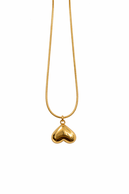 Golden Heart Pendant Necklace