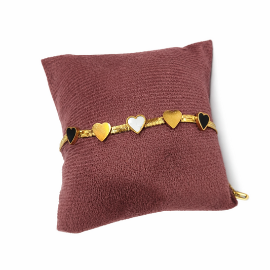 Gold Heart Charm Bracelet
