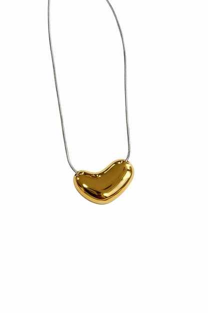 Golden Heart Pendant Necklace