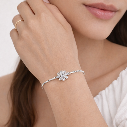 Floral Crystal Bracelet