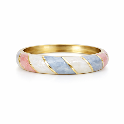 Golden Enamel Mosaic Bangles