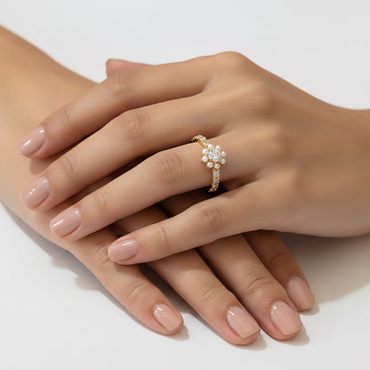 Pearl Bloom Diamond-Style Ring