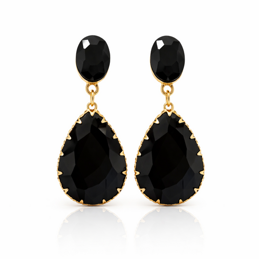Royal Teardrop Crystal Drop Earrings