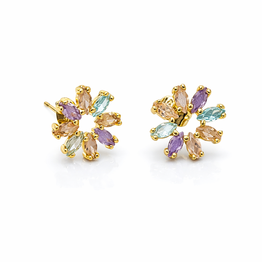 Pastel Bloom Stud Earrings