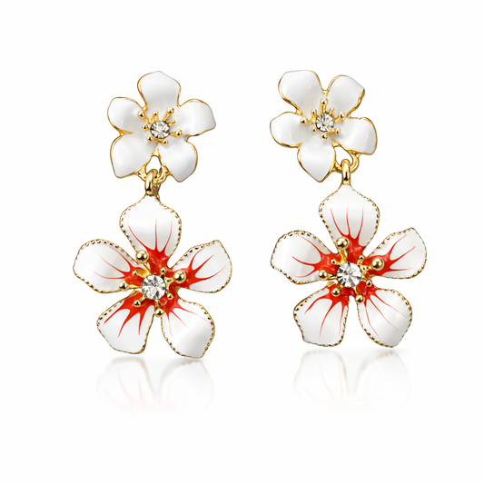 Ivory Blossom Dual-Flower Drop