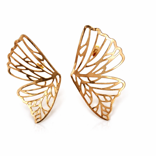Butterfly Wing Statement Stud Earrings