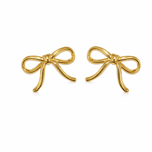 Minimal Bow Knot Stud Earrings