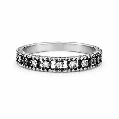 Crystal Studded Band Ring