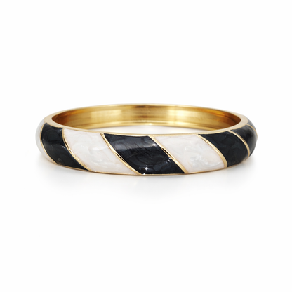 Golden Enamel Mosaic Bangles