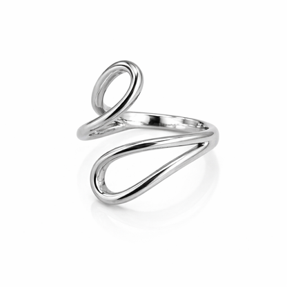 Abstract Double Loop Adjustable Ring